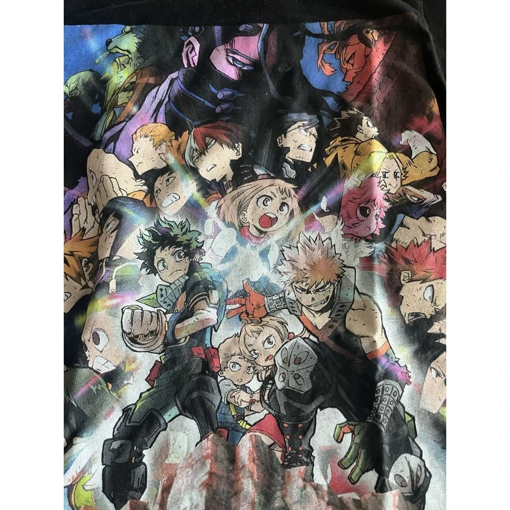 My Hero Academia Shirt Mens XSmall XS Black Short Sleeve Anime Heroes Rising Men